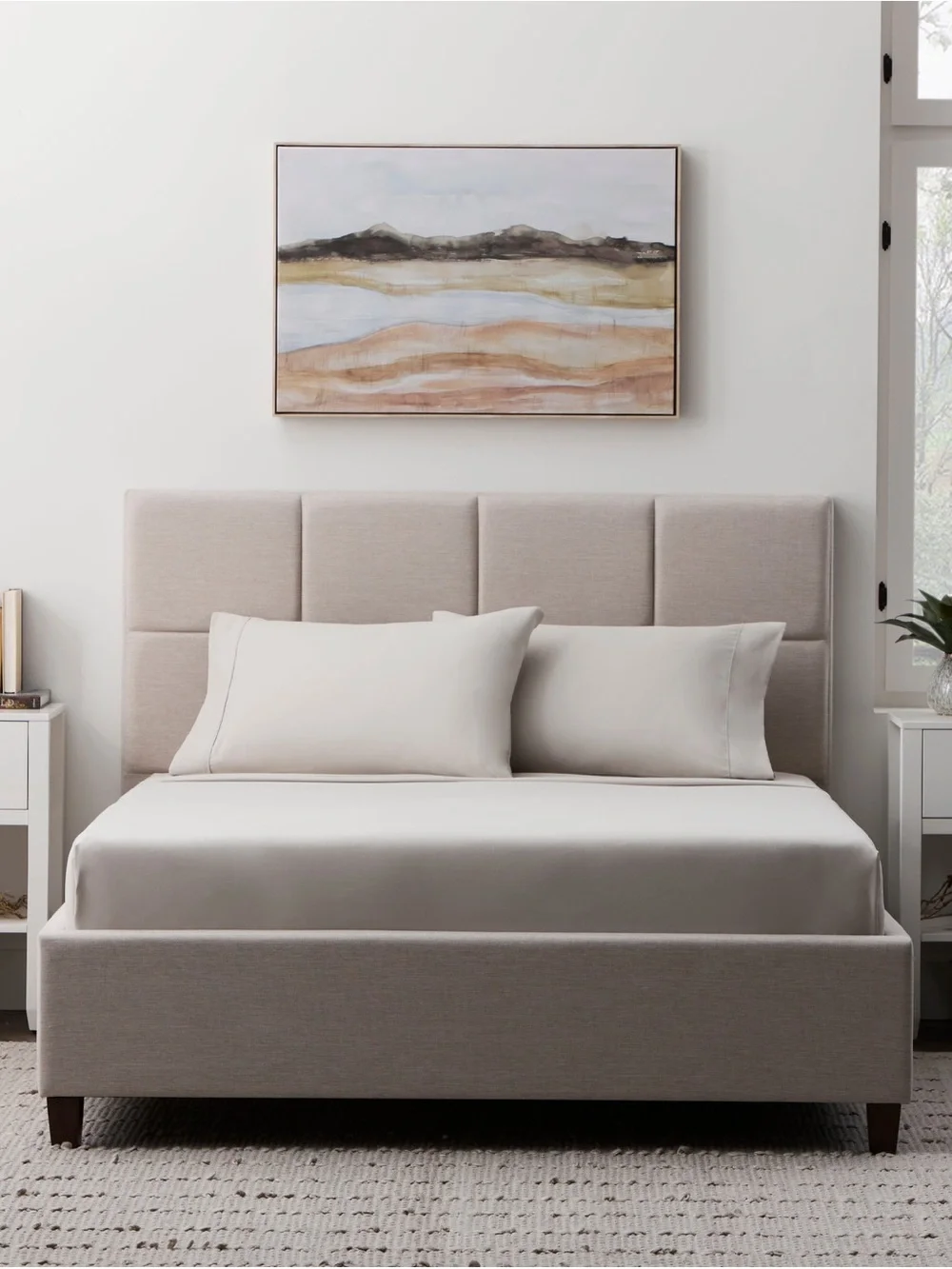 Malouf Brushed Microfiber Sheet Set Full Driftwood NWT